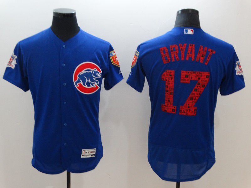 Men Chicago Cubs #17 Bryant Blue Elite Spring Edition MLB Jerseys->chicago cubs->MLB Jersey